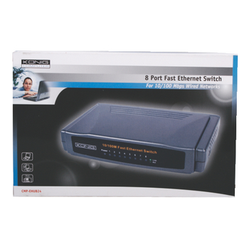 CMP-EHUB24 König 8 poort ethernet switch Verpakking foto